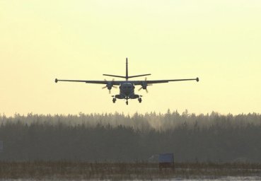 The plane caught fire at Novosibirsk airport